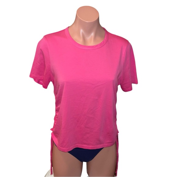NEW Tazi Drawstring T-Shirt VERONICA BEARD in PINK size M - Picture 3 of 10
